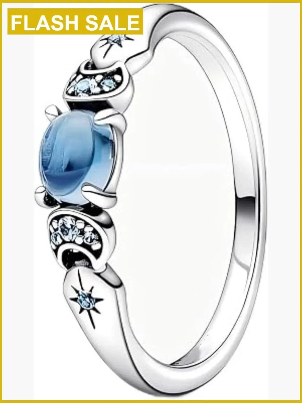 925 Sterling Silver Zircon Ring Solitaire Engagement Band Size 7